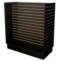 Slatwall Gondola Unit in Black Finish 24 x 48 x 48 Inches with Casters