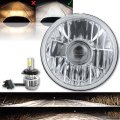 Motorcycle Crystal Projector Headlight SMD 360° LED Light Bulb Headlamp