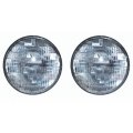 7" Halogen Sealed Beam Glass 12V Headlight Head Lamp Light Bulb Pair Img