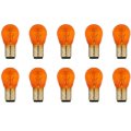 Amber 1157NA Stock Tail Light Rear Brake Stop Turn Signal Lamps Bulbs Box Of 10