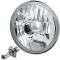 5-3/4" Motorcycle Crystal Halogen Headlight Metal Headlamp 6-VOLT 60W Light Bulb