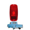 60 61 62 63 64 65 66 Chevy GMC Fleetside Truck Red Tail Light Lens 1960-1966