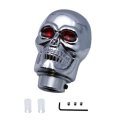 Chrome Skull Red Eyes Handle Gear Shift Knob Lever Column Floor Shifter Hot Rod