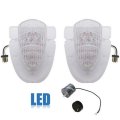 54 1954 Chevy Passenger Car Clear LED Tail Back Up Light Lenses Pair & Flasher