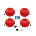 62 Chevy Impala Bel Air Biscayne LED Tail Brake Light Lenses & Flasher Set of 4