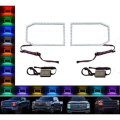 14-16 Chevy Silverado Multi-Color Changing LED RGB Lower Headlight Halo Ring Set