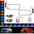 05-07 Ford F-250 Multi-Color Changing LED RGB Upper Headlight Halo Ring M7 Set