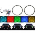 Multi-Color Changing LED RGB Halo Headlight Ring Kit For 76-16 Jeep Wrangler