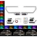 13-14 Ford F-150 Multi-Color Changing Shift LED RGB Headlight Halo Ring M7 Set