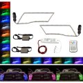 Multi-Color Changing LED RGB Headlamp Halo Ring M7 Set For 09-16 Dodge Ram Sport