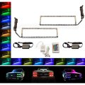 88-98 Chevy GMC Truck Color Changing LED RGB Upper Headlight Halo Rings Pair IR