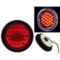 4" Round Work Truck Box Trailer Rv Brake Tail Light Turn Signal Red Led Light