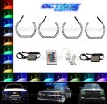 99-02 Silverado 00-06 Suburban Tahoe Multi-Color LED RGB Headlight Halo Ring Set