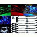 10Pc RGB LED Motorcycle Lighting Blue/Red/Green Neon Body Glow Light Pods Kit