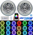 5-3/4" Bluetooth Cell Phone RGB SMD Color Change LED Halo Angel Eye Headlights