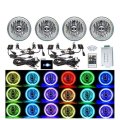 5-3/4" RF RGB SMD LED Color Change Halo Shift Angel Eye 6000K HID Headlights Set