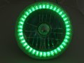 7" Inch Round Motorcycle Crystal Clear Green LED Halo Headlight Bulb Fits Harley