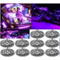 10 Purple LED Chrome Accent Module Motorcycle Chopper Frame Neon Glow Light Pod