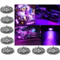 8Pc Purple LED Chrome Accent Module Motorcycle Chopper Frame Neon Glow Light Pod