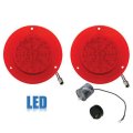 58 59 Chevy Fleetside Truck Red LED Tail Brake Stop Light Lenses Pair & Flasher