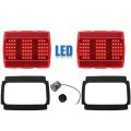 64 65 66 Ford Mustang LED Tail Brake Light Lamp Lenses w/ Flasher & Gasket Pair