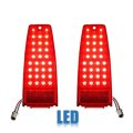 66 67 Chevy II Nova Red LED Rear Tail Running Brake Light Lamp Lens Lenses Pair