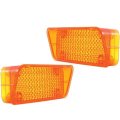 71-72 Chevy & GMC C/K Pickup Truck Amber Park Parking Light Lamp Lens Pair