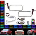 08-10 Ford F-250 Multi-Color Changing LED Upper Headlight Halo Rings BLUETOOTH