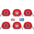 68 Chevy Impala Caprice Red LED Rear Tail Brake Turn Signal Light Lens Trim Set