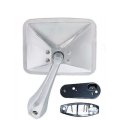 70 71 72 Chevy Truck Square Rectangle Chrome Outside Rear View LH Door Mirror