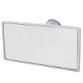Interior Rectangle Square Chrome Rear View Glass Windshield Mirror Glue On Mount