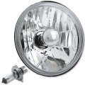 5-3/4" Crystal Clear Halogen Headlight Motorcycle Headlamp 6V 55/60W Light Bulb
