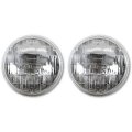 5-3/4" Sealed Beam Incandescent Glass High Hi Beam Headlight Headlamp Bulbs Pair