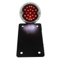 Motorcycle Bobber Vertical License Plate Black Bracket LED Tail Light Smoke Lens