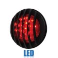 3-3/4" 17 LED Tail Light Lamp Lens w/ Black Grill Bezel Flush Mount Assembly