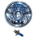 7" Halogen Projector H4 Headlight Headlamp Motorcycle Housing Light Bulb New