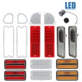 67-68 Chevy & GMC Truck LED Red Tail Back Up Side Marker Park Light Lenses Set