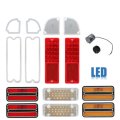 71-72 Chevy Truck LED Red Clear Tail Back Up Side Park Light Lenses Set NH