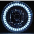 7" Halogen Motorcycle White LED Halo Ring H4 Light Bulb Headlight For: Harley