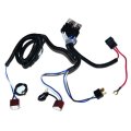 Ceramic H4 7" Headlight 2 Headlamp Light Bulb Socket Plug Relay Wiring Harness