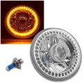 7" Motorcycle Crystal Clear SC Amber LED Halo Projector Halogen Headlight Lamp