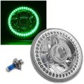 7" Motorcycle Crystal Clear SC Green LED Halo Projector Halogen Headlight Lamp