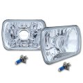 7x6" Halogen Projector Clear H4 Light Headlight Pair For Jeep Wrangler YJ XJ