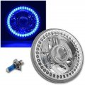 7" Motorcycle Crystal Clear SC Blue LED Halo Projector Halogen Headlight Lamp