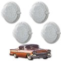 1958 Chevy Impala Bel Air Biscayne LED Clear Front Park Light Lamp Lens Set of 4