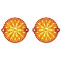 63 64 65 66 67 Chevy Corvette Amber Bumper LED Park Light Turn Signal Lens Pair