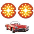 53 54 55 56 57 58 59 60 61 62 Chevy Corvette Amber LED Park Light Lenses Pair