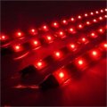 4Pc 12" Red Motorcycle 15 LED Under Glow Frame Engine Motor Light Bulb Strips