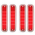 73-80 Chevy GMC Truck Front Rear Red Side LED Marker Light Lamp Lenses Trim Set