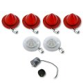 60 61 Chevy Impala Bel Air Nomad LED Red Tail Light & Back Up Lamp Lens Set of 6